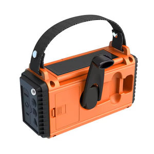 Radio d'urgence portable multifonctionnelle pour le camping, avec manivelle, FM, alerte météo, batterie rechargeable, dynamo solaire et lampe torche - Product Image 4