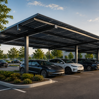 Système de support de carport solaire en alliage d'aluminium, installation facile, solution de montage photovoltaïque pour parkings
