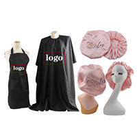 Boîte d'emballage personnalisée pour perruques avec logo et nom de marque, sacs à perruques, bonnets en satin pour cheveux vierges et foulards pour les bords des cheveux