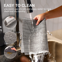 Napperons classiques en PVC tissé, écologiques, lavables, durables et essuyables, avec logo personnalisé, pour la table à manger à domicile, vente en gros