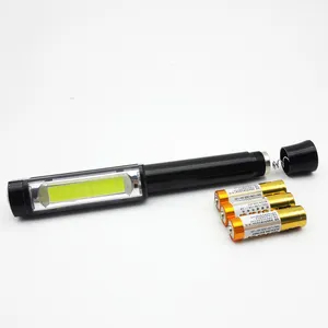 3 AA COB עט אור מגנטי קליפ עבודת אור LED פנס