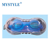 Lunettes de natation de base pour l'entraînement, anti-buée, avec coque confortable, large application pour piscine et plage, logo personnalisé