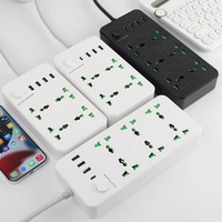 Regleta de Enchufes Universal NYT con 4 Tomas de Corriente (Estándar Europeo), 3 USB + 1 Tipo-C, Protección Contra Sobrecarga, P0720 MAX250W, ABS