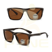 Lunettes de soleil unisexes tendance, monture carrée en PC, verres polarisés de haute qualité, marque de luxe pour hommes et femmes