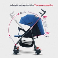 Poussette bébé monobloc ultra-légère et portable, absorption des chocs bidirectionnelle, design pliable, capacité de charge de 15 kg pour 0-6 ans