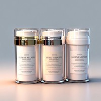 Envase Cosmético al por Mayor con Bomba Airless, Carcasa Acrílica Transparente, Contenedor Interior Blanco, Envase de Crema Cosmética de Doble Capa Personalizado