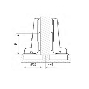 26 أثاث حديد مخفي للمطبخ الصغير ناعم الإغلاق قابل للتعديل على أنواع جديدة من المواد الفولاذية - Product Image 6