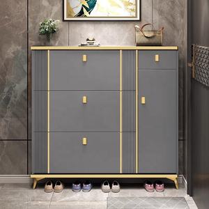 Scarpiera Girevole Sottile in Legno Pieghevole da Ingresso Mobile per la Casa Scarpiera Girevole Salvaspazio - Product Image 2