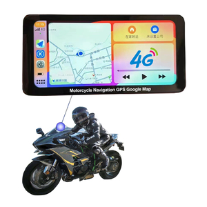 CarPlay รถจักรยานยนต์ไร้สายหน้าจอ IPS ระบบนำทางหน้าจอสัมผัสอัตโนมัติ Android 4G WiFi FM มอเตอร์นำทางหน้าจออัจฉริยะ - Product Image 1