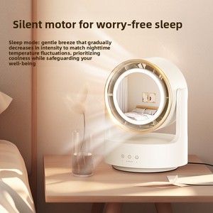 USB-Powered Bladeless Oscillating Desk <b>Fan</b> for Home & Outdoor Use Brushless Motor 5-Speed Built-in Battery Usb-powered Enjoy Coo - Product Image 2