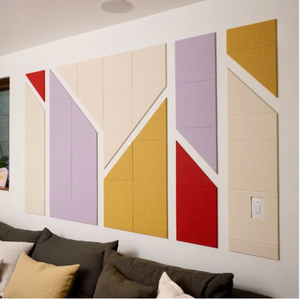 Dalles acoustiques en feutre PET Dejun Custom Design aux couleurs contrastées, insonorisantes, isolantes acoustiquement, décoratives, pour murs et plafonds. - Product Image 3