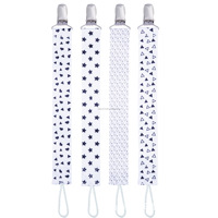 Chaînes de sucettes personnalisées avec logo imprimé, en ruban de polyester solide, avec design Rac Ric, pour bébés garçons et filles, cadeau