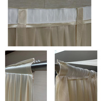 Vente chaude : Rideaux en soie glacée à multiples types de drapés croisés, panneaux de fond de scène pour mariage, rideaux de fond de scène pour mariage, drapé de rideau