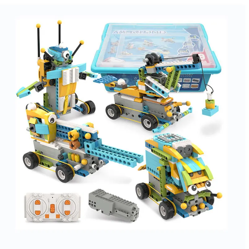 CJ45 50 in 1 Stem Programming Kit Robotica Coding Robot Kids Learning Toys Building Blocks Kits For Educational Robot Kit Lego