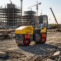 Compacteur routier diesel HIGHTOP 1,5 tonne certifié CE avec moteur à couple élevé pour béton et asphalte