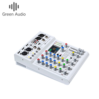 Greenaudio Console de mixage audio OTG USB 4 canaux Carte son intégrée 24Bit 192Khz pour la diffusion en direct