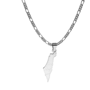 Collier <span class=keywords><strong>carte</strong></span> d'Israël en acier inoxydable, bijoux en acier titane, vente en gros, bijoux, pendentif <span class=keywords><strong>carte</strong></span> d'Israël, collier - Product Image 5