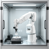 Robot 6 axes certifié CE, 4 kg, IP67, ±0,02 mm, 580 mm pour micro-soudage à l'arc, soudage laser, TIG, MIG, soudage par points, cellule compacte
