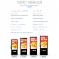 Écran tactile LCD MIDA 43 50 55 65 pouces, lecteur multimédia, affichage numérique, kiosque, support au sol, écran publicitaire, Wi-Fi intégré