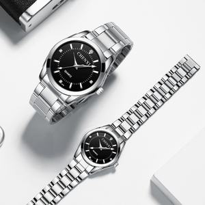 Montres de couple très vendues pour les amoureux, montres classiques décontractées pour femmes, vente en gros de montres à quartz pour hommes étanches - Product Image 2