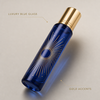 Flacon de parfum vide en verre 35 ml en gros, atomiseur de voyage rechargeable noir et argenté avec capuchon métallique, boîte de présentation luxueuse et ornée
