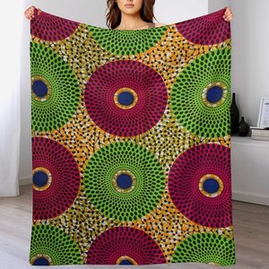 Tissu Africain Couvertures personnalisées bon marché imprimées à la cire Jette Pagne Ethnique <span class=keywords><strong>Bogolan</strong></span> Fleurs de Mariage Vente en gros Couverture de lit pour l'hiver - Product Image 1