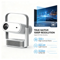 Projecteur Hifi intelligent Bluetooth avec haut-parleur musical intégré, 2*10W, pour Home Cinéma, avec correction trapézoïdale automatique, portable, 1080P