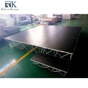 แท่นยกเวทีอะลูมิเนียมสีดำพับได้1x1ม. เวทีเคลื่อนที่ออกงานปาร์ตี้ - Product Image 6