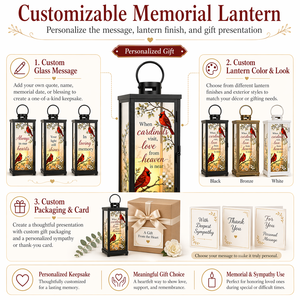 Linterna Conmemorativa al por Mayor, Linterna de Vela con Luz Cálida, Regalo de Condolencias por la Pérdida de un Ser Querido, Linterna Conmemorativa Personalizada - Product Image 3