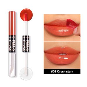 Brillo Labial Mate Rosa en Tubo Cuadrado Perlado, <span class=keywords><strong>Hidratante</strong></span>, Nutritivo, No Mancha, No se Desvanece, a Base de Aceite <span class=keywords><strong>Mineral</strong></span>, Resistente al Agua, Paquete de 6 - Product Image 1
