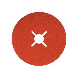 Disque fibre 3M Cubitron™II 987 C dm 180 mm granulation 36 + grain céramique en acier inoxydable - Product Image 1