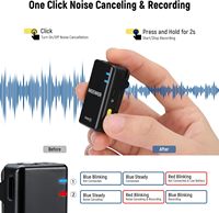 Microphone Lavalier Sans Fil Professionnel Neewer CM28 avec Boîtier de Charge, Réduction de Bruit en 1 Clic, Stockage Interne 4 Go