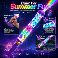 Pistolet à eau LED transparent avec effet de jet arc-en-ciel, grande capacité, pour la plage, la piscine et les jeux de jardin