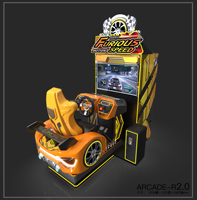 Machine de jeu vidéo de course de voiture d'arcade de vitesse sonore à jetons Machine de jeu vidéo de course de voiture d'arcade d'amusement d'intérieur avec l'accepteur de pièce