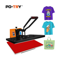 Presse à chaud électrique Po-Try automatique double station 40*60 cm pour T-shirts et vêtements 110V/220V 0-250