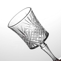 Copa de Vino de Cristal Transparente Tallada a Mano, con Logotipo Grabado con Láser Personalizado OEM, de Varias Alturas, para Catering y Bodas