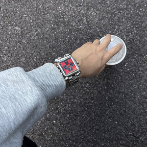 Orologio al Quarzo Vintage Quadrato Semplice Cronografo Elegante Moda Catena Orologio al Quarzo da <span class=keywords><strong>Uomo</strong></span> - Product Image 3