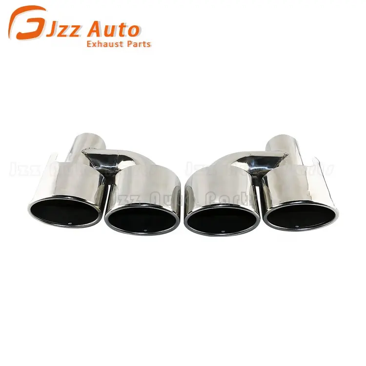 JZZ 2.5 inch dual oval exhaust tips custom exhaust pipe for W204 W211 C63