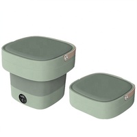 Điện Siêu Âm Nhỏ Bé Giày Vải Tự Động Giá Rẻ Giá Gấp Di Động Mini Máy Giặt