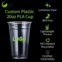 Gobelets à emporter en plastique transparent de 20 oz, légers, résistants aux fissures, durables, incassables, sans BPA, personnalisables, directement de l'usine