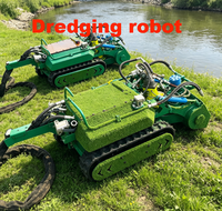 Robot de nettoyage de boue sous-marine pour bassin et réservoir, robot de dragage télécommandé à chenilles submersibles