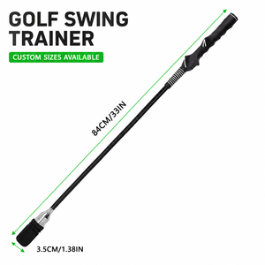 Entrenador de Swing de Golf, Ayuda de Entrenamiento de 33 Pulgadas con Empuñadura de TPE y Eje de Fibra de Vidrio, Entrenador de <span class=keywords><strong>Tempo</strong></span> para Práctica de Golf en Interiores y Exteriores, Venta al por Mayor OEM - Product Image 1