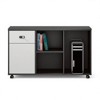 [Offre Spéciale Déstockage] Meuble de Rangement Bas en Bois pour Bureau avec Serrure à Combinaison, Organisateur de Fichiers et Armoire Latérale