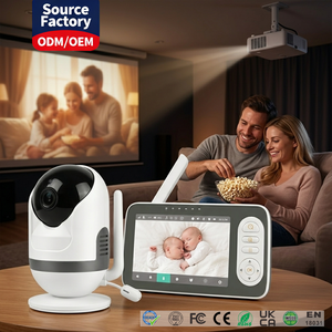 กล้องวงจรปิดสำหรับเด็ก Source Factory ขนาด 5.0 นิ้ว รองรับ WiFi ความละเอียด 1080P หน้าจอสัมผัส พร้อมระบบตรวจจับการเคลื่อนไหวและการร้องไห้ด้วย AI ไฟกลางคืน และระบบเสียงสองทาง - Product Image 1