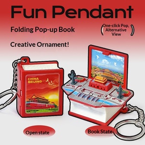 Livre 3D pliable en trois dimensions, scène miniature du Château de la Grande Muraille, porte-clés, jouet éducatif anti-stress - Product Image 4