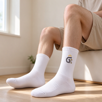 Chaussettes personnalisées avec logo, chaussettes unisexes à cordon côtelé, chaussettes décontractées personnalisées pour hommes et femmes, vente en gros OEM ODM