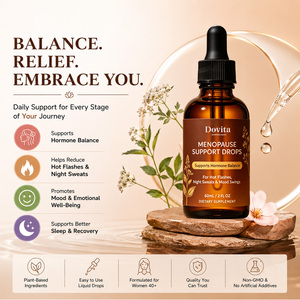 Private Label OEM <b>Menopause</b> Relief Drops Organic Plant Extract Hormone Regulation Night Sweat Reduction 60ml Vegan Dietary - Product Image 3