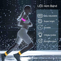 Brassard LED pour enfants Bracelets de sécurité Ceinture réfléchissante Bande magique pour la course de nuit Poignet Léger Runners Fabriqué en plastique