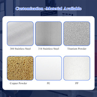 Filtro de Polvo Sinterizado de Acero Inoxidable 316L de Alta Resistencia Huahang de 3 Micras, Elemento de Filtro Poroso de Metal Personalizado