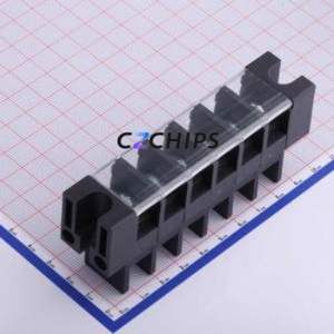 KF37S-13.0-6P Barrier Terminal Block P=13mm Connector ( Barrier Type: With Cover Plate )( Pitch: 13mm )( Construction: 1x6P ) - Product Image 1